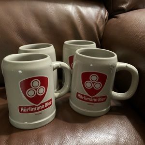 Hurlimann Bier Mugs, set of 4.